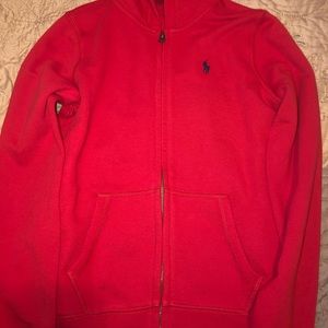 Red Polo Sweater (Size L(12-14) In GIRLS)